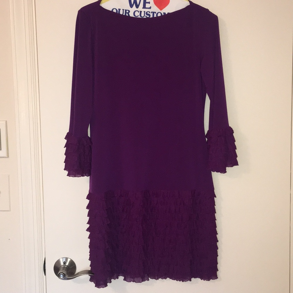 Purple Ruffled Formal Dress